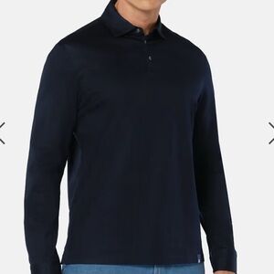 Men's Boggi Black Long Sleeve Polo Shirt- NWT